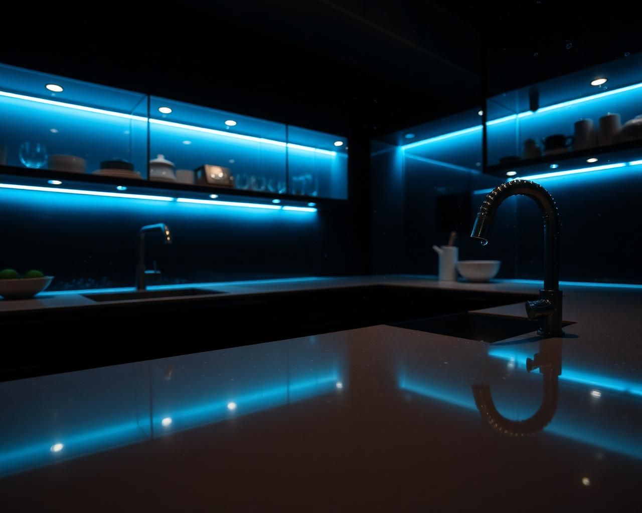 Spotless kitchen surfaces